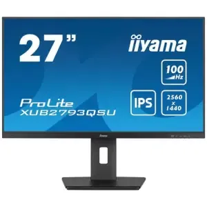 Monitor Iiyama 68,6 cm (27,0") XUB2793QSU-B6 2560x1440 100Hz IPS 1ms HDMI DisplayPort 2xUSB3.2 Pivot Zvočniki  sRGB96% FreeSync ProLite