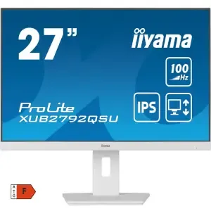 Monitor Iiyama 68,6 cm (27,0") XUB2792QSU-W6 2560x1440 100Hz IPS 0,4ms HDMI DisplayPort 4xUSB3.2 Pivot Zvočniki sRGB99% FreeSync ProLite RGB