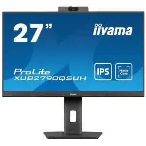 Monitor Iiyama 68,6 cm (27,0") XUB2790QSUH-B1 2560x1440 konferenca 100Hz IPS 0,4ms HDMI DisplayPort USB-C 65W 3xUSB3.2 Pivot Kamera Zvočniki sRGB99% KVM ProLite