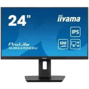 Monitor Iiyama 60,5 cm (23,8") XUB2492QSU-B1 2560x1440 100Hz IPS 0,5ms HDMI DisplayPort 4xUSB3.2 Pivot Zvočniki  sRGB99% FreeSync ProLite