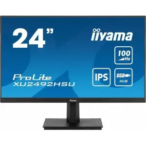 Monitor Iiyama 60,5 cm (23,8") XU2492HSU-B6 1920x1080 100Hz IPS 4ms HDMI DisplayPort 4xUSB3.2 Zvočniki ProLite