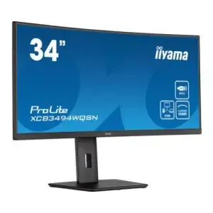 Monitor Iiyama 86,4 cm (34,0") XCB3494WQSN-B5 3440x1440 Curved 120Hz VA 0,4ms HDMI DisplayPort USB-C 65W 4xUSB3.0 HAS 120Hz Zvočniki sRGB99% KVM RJ45