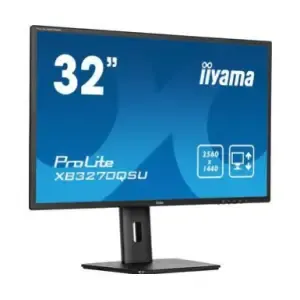 Monitor Iiyama 80 cm (31,5") XB3270QSU-B1 2560x1440 100Hz IPS 3ms 2xHDMI DisplayPort 3xUSB3.2 Pivot Zvočniki sRGB100% AdaptiveSync ProLite
