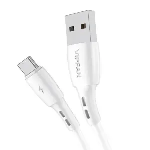 Kabel USB-C => USB-A 2.0 2,00m 3A Vipfan Racing X05 bel (X05TC-2m-white)