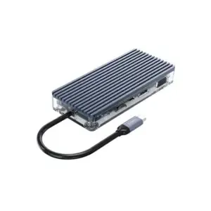 Priklopna postaja USB-C => 3x USB3.0 1xUSB2.0 HDMI VGA avdio čitalec kartic RJ45 PD 100W (ORICO WB-11P)