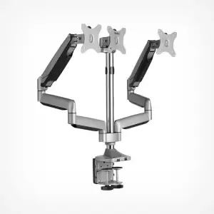 Nosilec za LCD monitor trojni 33 - 82 cm (13"-32") do 9kg / roko 2 x USB 3.0 aluminij plinska vzmet VonHaus (3000243)