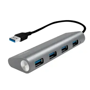 HUB USB 3.0 4portni LogiLink v Alu ohišju + napajalnik (UA0307)