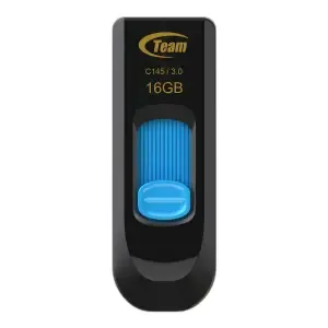 Spominski ključek 16GB USB 3.2 Teamgroup C145 - plastičen/drsni/črn (TC145316GL01)