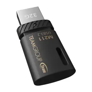 Spominski ključek 32GB USB 3.2/USB-C Teamgroup M211 100MB/s plastičen brez pokrovčka črn (TM211332GB01)
