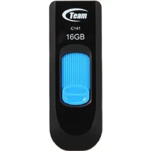 Spominski ključek 16GB USB 2.0 Teamgroup C141 - plastičen/drsni/črn (TC14116GL01)