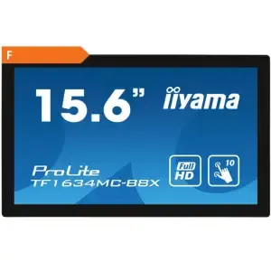Monitor touch Iiyama 39,6 cm (15,6") TF1634MC-B8X 1920x1080 POS IPS 25ms VGA HDMI DisplayPort USB OpenFrame 7H ProLite