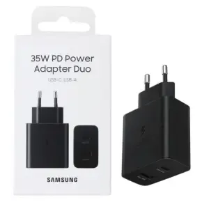 Hišni polnilec Samsung 35W EP-TA220 100-240V => 1x USB-A (ž) 1x USB-C črn (EP-TA220NBEGEU)