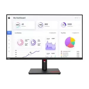 Monitor Lenovo 80 cm (31,5") T32p-30 3840x2160 IPS 4ms HDMI DisplayPort USB-C 90W 4xUSB3.2 Pivot sRGB99% RJ45 KVM HDR10 ThinkVision
