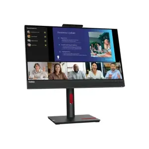 Monitor Lenovo 60,5 cm (23,8") T24v-30 1920x1080 konferenca 75Hz IPS 4ms VGA HDMI DisplayPort 3xUSB3.2 1xUSB2.0 Pivot Kamera Zvočniki 2x3W sRGB99% ThinkVision