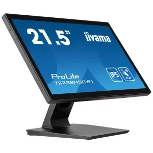 Monitor touch Iiyama 54,6 cm (21,5") T2238MSC-B1 1920x1080 POS IPS 5ms HDMI DisplayPort 2xUSB3.2 Touch Zvočniki 7H ProLite 10 točkovni kapacitivni