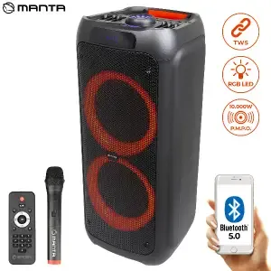 Zvočnik bluetooth Manta SPK5310 PRO + mikrofon 120W - (črna)