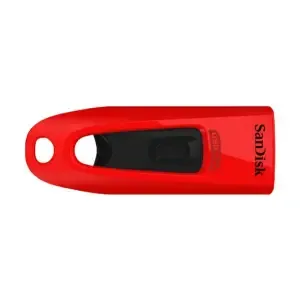Spominski ključek 32GB USB 3.0 Sandisk Ultra 100MB/s - plastičen/drsni/rdeč (SDCZ48-032G-U46R)