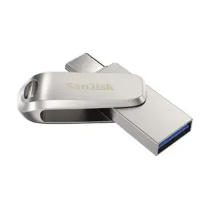 Spominski ključek 256GB USB-C Sandisk Ultra Dual Luxe 400MB/s kovinski vrtljiv srebrn (SDDDC4-256G-G46)