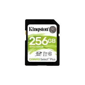Spominska kartica SDXC 256GB Kingston Canvas Select Plus 100MB/s/85MB/s U3 V30 UHS-I (SDS2/256GB)