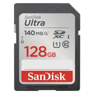 Spominska kartica SDXC 128GB Sandisk Ultra 140MB/s U1 UHS-I (SDSDUNB-128G-GN6IN)