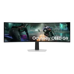 Monitor Samsung 124,5 cm (49,0") S49DG910SU 5120x1440 Curved Gaming 144Hz OLED 0,03ms HDMI Micro-HDMI DisplayPort USB-C 2xUSB-C-Out HAS  DCI-P3-99% FreeSync Premium PRO G-Sync Compatible HDR10+ Odyssey OLED G9