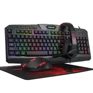 Tipkovnica  +MIŠ + Podloga + Slušalke Redragon gaming komplet 4 v 1 US