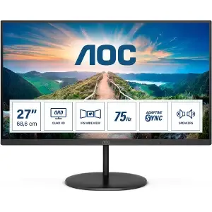 Monitor AOC 68,5 cm (27,0") Q27V4EA 2560x1440 75Hz IPS 4ms HDMI DisplayPort  zvočniki 3H sRGB104%