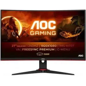 Monitor AOC 68,6 cm (27,0") Q27G2E 2560x1440 Gaming 155Hz VA 1ms 2xHDMI HDMI DisplayPort sRGB122% AdaptiveSync