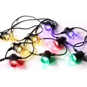 LED okrasne luči večbarvne IP44, tudi za zunanjo uporabo 10 prozornih luči 5,00m Platinet (POLCT10Z)