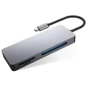 Zunanji čitalec kartic Platinet USB-C za CF MS SD microSD siv (PMMA7056)