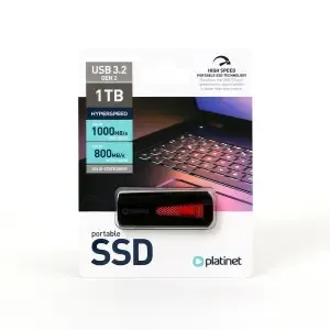 Prenosni SSD 1TB PLATINET PMFSSD1000, USB-A 3.2, 1000/800MB/s
