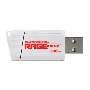 Spominski ključek 500GB USB 3.2 Patriot Supersonic Rage 600MB/s plastičen izvlečni bel (PEF500GRPMW32U)