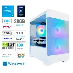 Računalnik MEGA MT S7X GAMER i5-13400F/RTX4060Ti/32GB-DDR5/1TB/750W/Win11Home/bela RGB