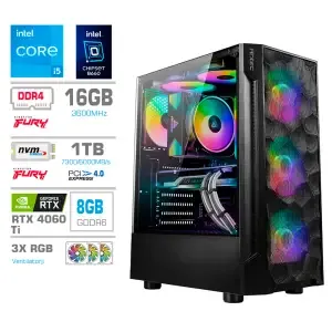 Računalnik MEGA TWR S7 i5-13600K/RTX4060Ti-8GB/16GB/1TB-4.0/750W/Brez OS RGB