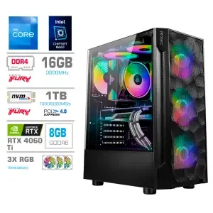 Računalnik MEGA TWR S7 i5-12600K/RTX4060Ti-8GB/16GB/1TB-4.0/750W/Brez OS RGB