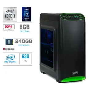 Računalnik MEGA MT 4000S i3-10100/Intel 630/8GB/240GB-SATA/350W/Brez OS