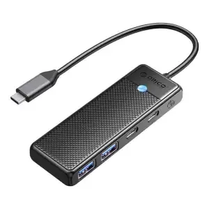 HUB USB-C => 2xUSB3.0 1xUSB-C 1XUSB-C PD100W 0,15cm (PAPW2AC-C3-015BKEPIP)