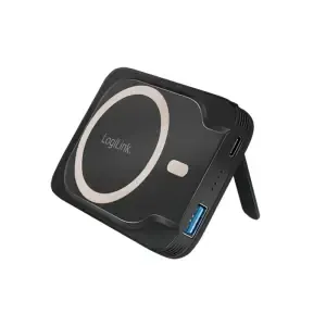 Prenosna baterija LogiLink 5000 mAh brezžično polnjenje USB-C PD3.0 + USB-A QC3.0 (PA0287)