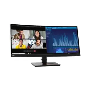 Monitor Lenovo 86,4 cm (34,0") P34w-20 3440x1440 Curved IPS 4ms 2xHDMI DisplayPort USB-C 100W DP-Out 3xUSB3.2 HAS Zvočniki 2x3W  sRGB99% RJ45 KVM HDR ThinkVision