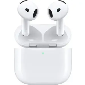Slušalke brezžične Apple ušesne z mikrofonom BT AirPods 4 z active Noise Cancellation bela ANC Bluetooth (MXP93ZM/A)