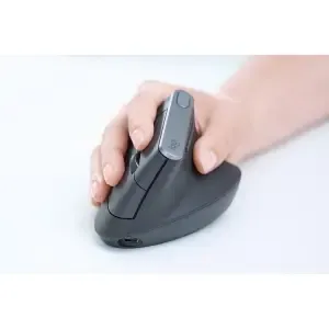 Miš brezžična + Bluetooth napredno ergonomska Logitech MX Vertical USB-C silent Unifying grafitna (910-005448)