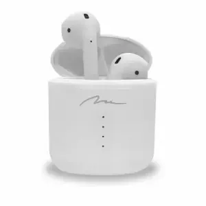 Slušalke brezžične ušesne Bluetooth stereo Media-Tech R-PHONES PRO+ s prenosno polnilno postajo Bluetooth 5.0+EDR bele (MT3597)