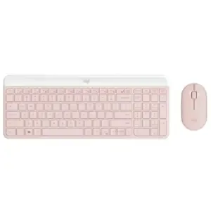 Tipkovnica in miš Logitech brezžična MK470 Combo SLO roza (920-011322)