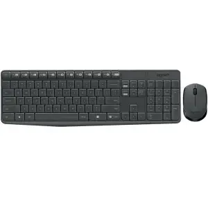 Tipkovnica in miš Logitech brezžična desktop MK235 SLO črna (920-008031)