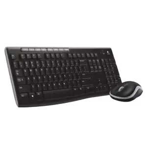 Tipkovnica in miš Logitech brezžična desktop MK270 US international črna (920-004508)