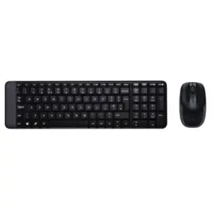 Tipkovnica in miš Logitech brezžična desktop MK220 US international črna SLO gravura (920-003168)