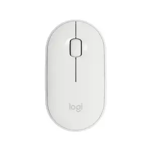 Miš Logitech brezžična + Bluetooth optična M350 bela Pebble (910-005716)