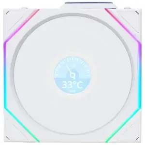 Ventilator Lian-Li UNI FAN TL Wireless LCD 120mm bela ARGB