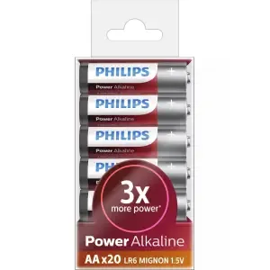 Baterijski vložek Alkalni 1,5V AA/LR6 20 kos blister PHILIPS POWER (mignon)