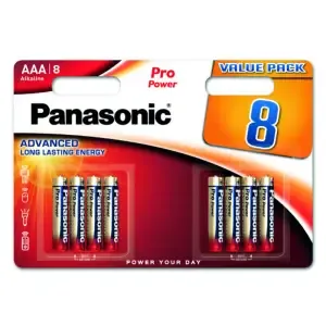 Baterijski vložek Alkalni 1,5V AAA/LR03 8 kos Panasonic PRO Power (LR03PPG/8BW)